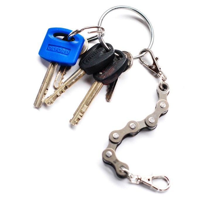 Recycled Bike Chain Keyring with Clasp from Paguro Upcycle