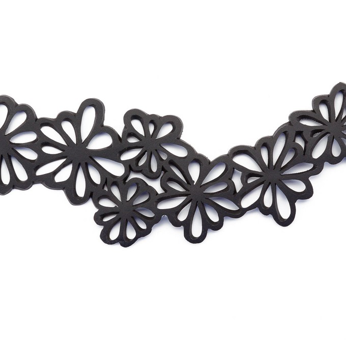 Dahlia Recycled Rubber Statement Flower Choker from Paguro Upcycle