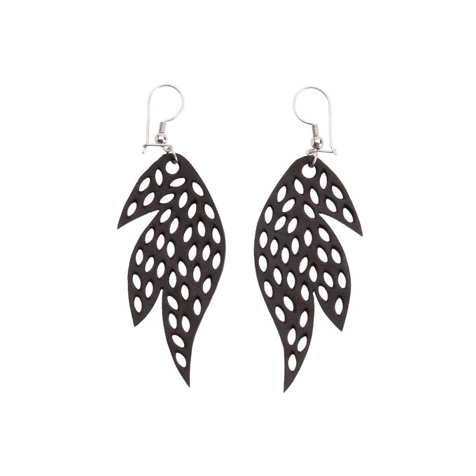 Sunburst Recycled Rubber Earrings from Paguro Upcycle