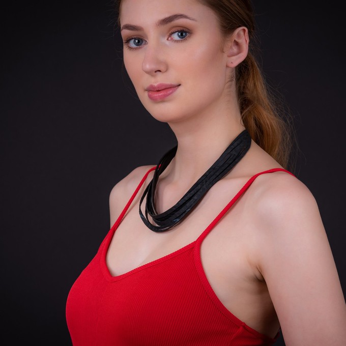 Carter Layered Recycled Rubber Necklace from Paguro Upcycle