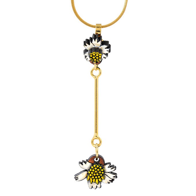 Paguro Upcycle Reclaimed Wood Necklace Pilosa Floral Design from Paguro Upcycle