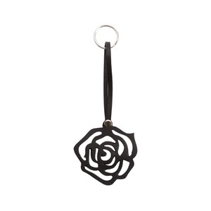 Rose Handmade Recycled Rubber Vegan Keyring from Paguro Upcycle