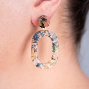 Opal Statement Resin Earrings from Paguro Upcycle