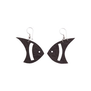 Pisces Recycled Rubber Fish Earrings from Paguro Upcycle