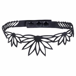 Lotus Recycled Rubber Statement Choker from Paguro Upcycle