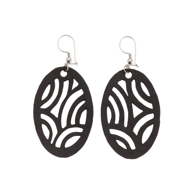 Seraphine (I) Recycled Rubber Earrings from Paguro Upcycle