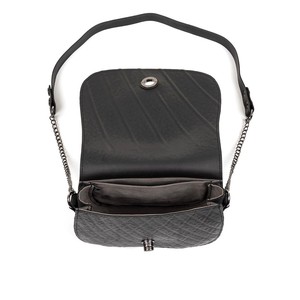 Becca Classic Black Vegan Saddle Bag from Paguro Upcycle