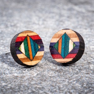 Roundmix Recycled Skateboard Stud Earrings from Paguro Upcycle