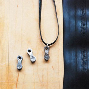 Lone Rider Recycled Bike Chain Pendant Necklace from Paguro Upcycle