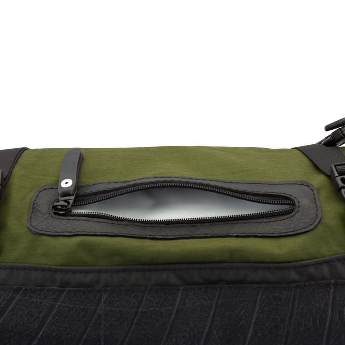 Soldier Water Resistant Vegan Backpack with Laptop Compartment from Paguro Upcycle