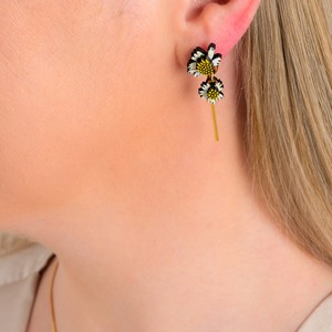 Paguro Upcycle Reclaimed Wood Earrings Pilosa Flower Design from Paguro Upcycle