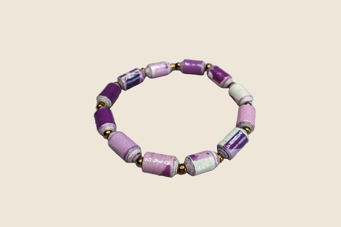 Papierperlenarmband „Kribi“ – geometrisch & markant from PEARLS OF AFRICA
