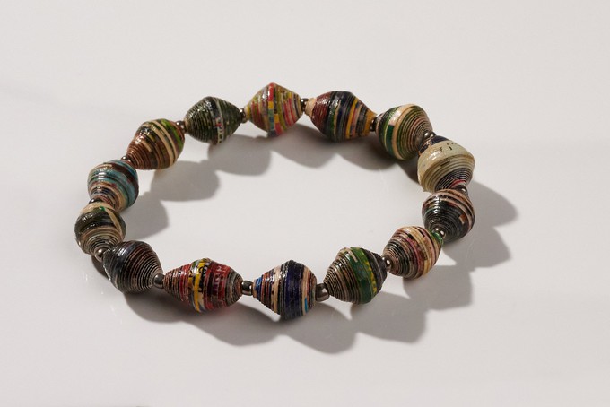 Papierperlenarmband "Africa 1 Row" from PEARLS OF AFRICA