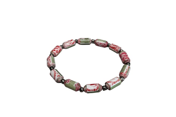 Papierperlenarmband „Kribi“ – geometrisch & markant from PEARLS OF AFRICA