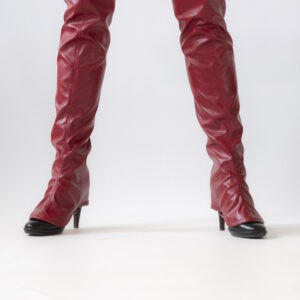 Over-the-knee Fake leather gaiters Red | Size S from Pepavana