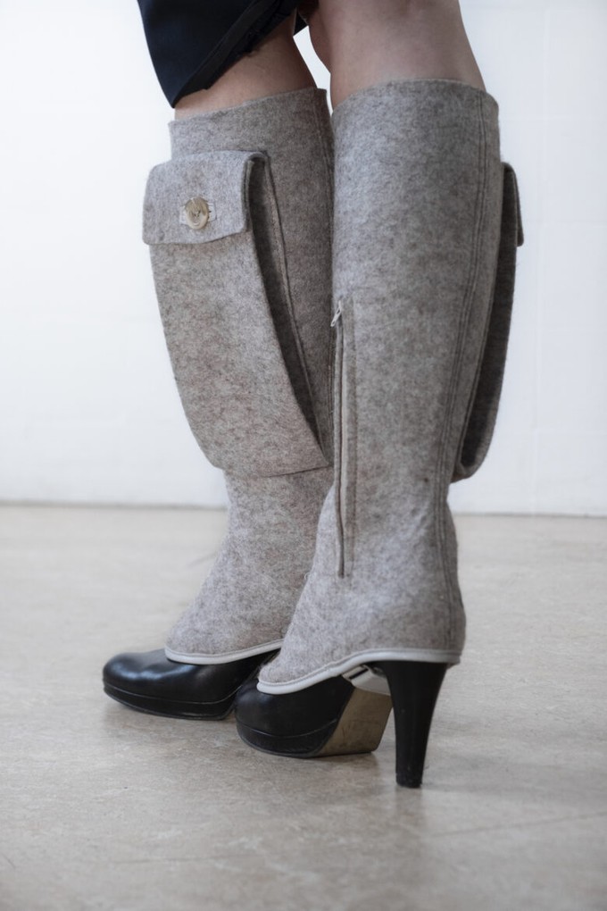 Pocket Jane Wool Felt Gaiters from Pepavana