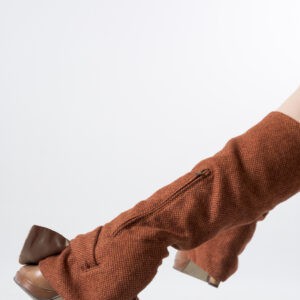 Tweed Edie, knee-high orange brown from Pepavana