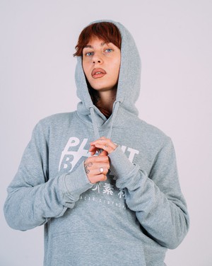 Plant Based Kanji Hoodie - Grey - Unisex from Plant Faced Clothing