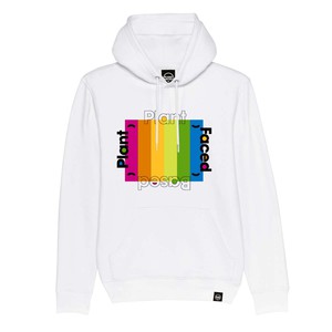 Plant Based Rainbow Hoodie - White from Plant Faced Clothing