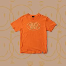 Delete Meat - Orange T-Shirt via Plant Faced Clothing