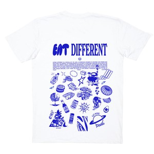 Eat Different - White T-Shirt from Plant Faced Clothing