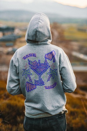 Babe Ain't Your Bacon - Heather Grey Hoodie from Plant Faced Clothing