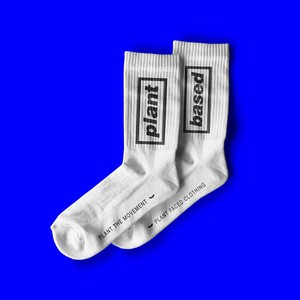 Plant Based Plates - ORGANIC Socks - White from Plant Faced Clothing
