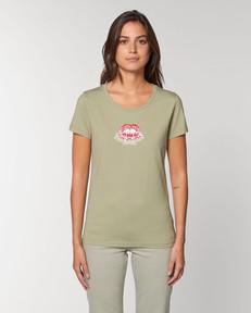 Read My Lips - Femme Tee - Sage via Plant Faced Clothing