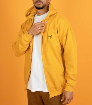The Classics Zoodie - Embroidered Logo - Mustard Yellow from Plant Faced Clothing