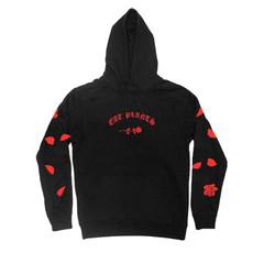 Eat Plants Scattered Roses - Hoodie - Black via Plant Faced Clothing
