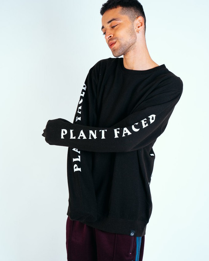 No Beef Sweater - Black x White from Plant Faced Clothing