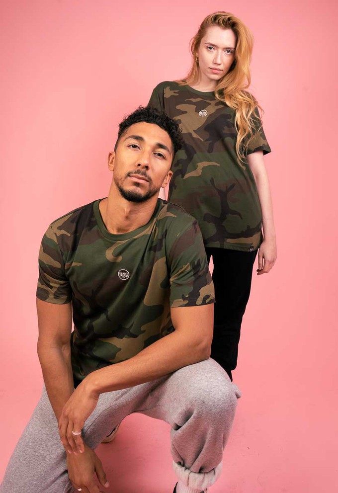 The Classics - Embroidered Logo Tee - Camo from Plant Faced Clothing