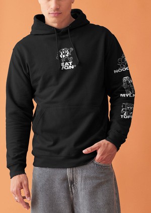 EAT VGN - Hoodie - Black from Plant Faced Clothing