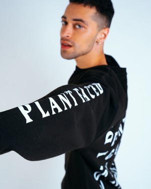 No Beef Sweater - Black x White from Plant Faced Clothing