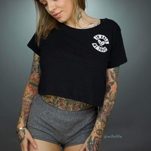 In Kale We Trust - Black Crop Top from Plant Faced Clothing