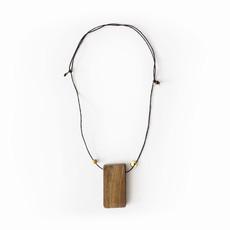 Carla Recycled Wood Necklace via Project Três