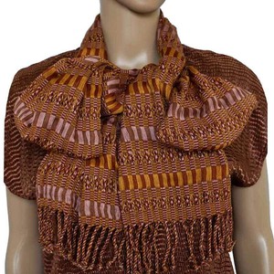 Scarf Brown - Cotton - Natural dyes - Ecofriendly & Fair from Quetzal Artisan