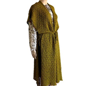 Poncho Tunic Olive Green - Handwoven - Stylish and Warm from Quetzal Artisan