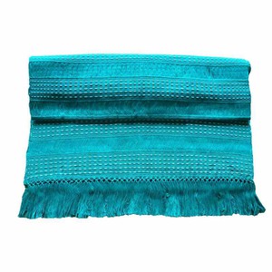 Table Runner Aquamarine - Handwoven - 68" x 17" - Fairtrade from Quetzal Artisan