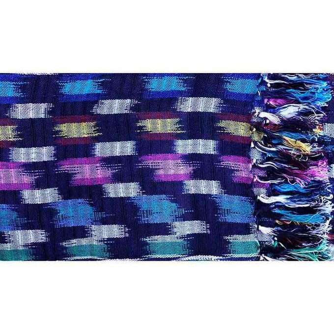 Shawl Indigo Confetti - Ecofriendly and Fairtrade Scarf from Quetzal Artisan
