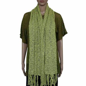 Shawl Spring Green - Handwoven with Organic Pima Cotton from Quetzal Artisan