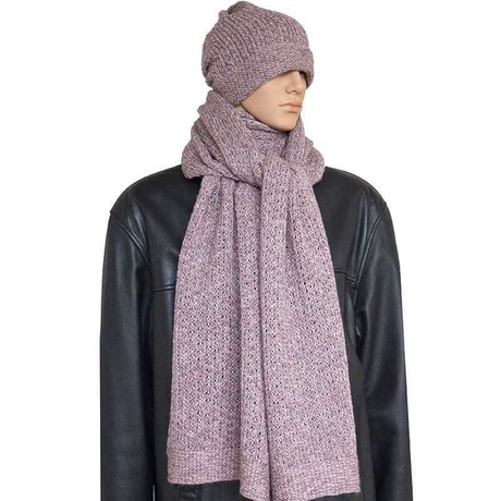Scarf and Hat Seashell - For Men - Alpaca Wool - Soft & Warm from Quetzal Artisan