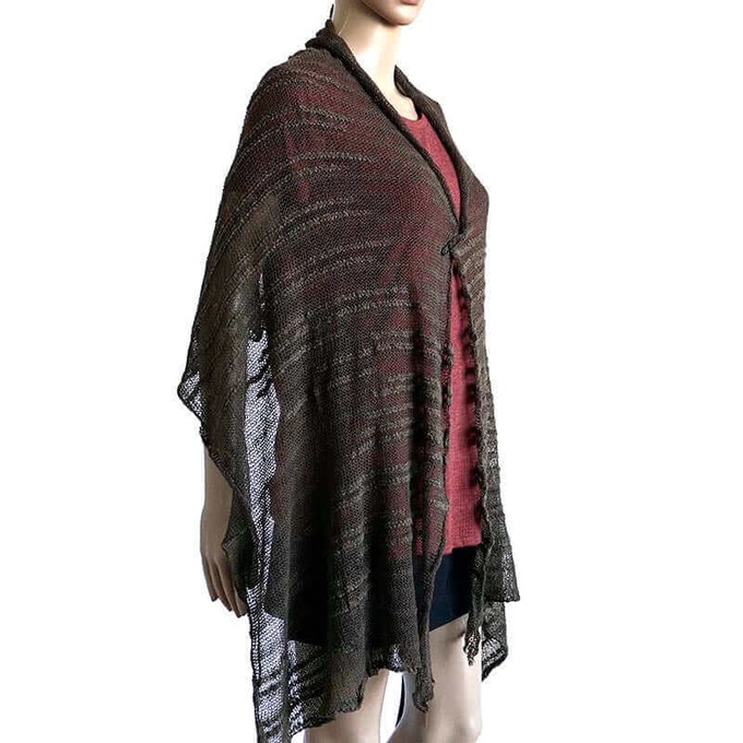 Shawl Moss Green - Pima Cotton and Bamboo - Lightweight from Quetzal Artisan