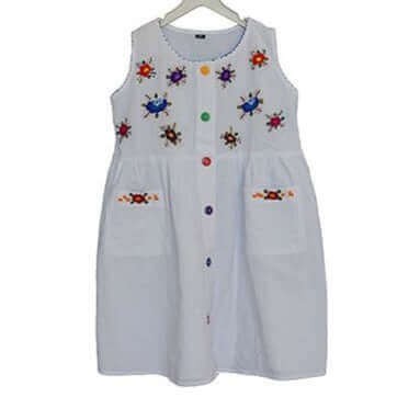 Cotton Dress Blue Moon 10 - Age 3-4 years - Lovely and Fair from Quetzal Artisan