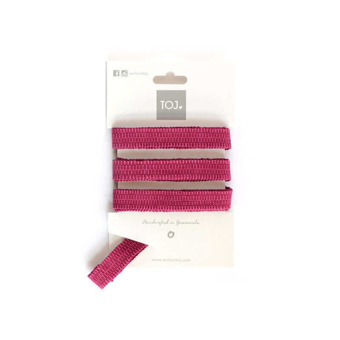 Sandals Dark pink - Cotton Straps - Handmade and Fairtrade from Quetzal Artisan