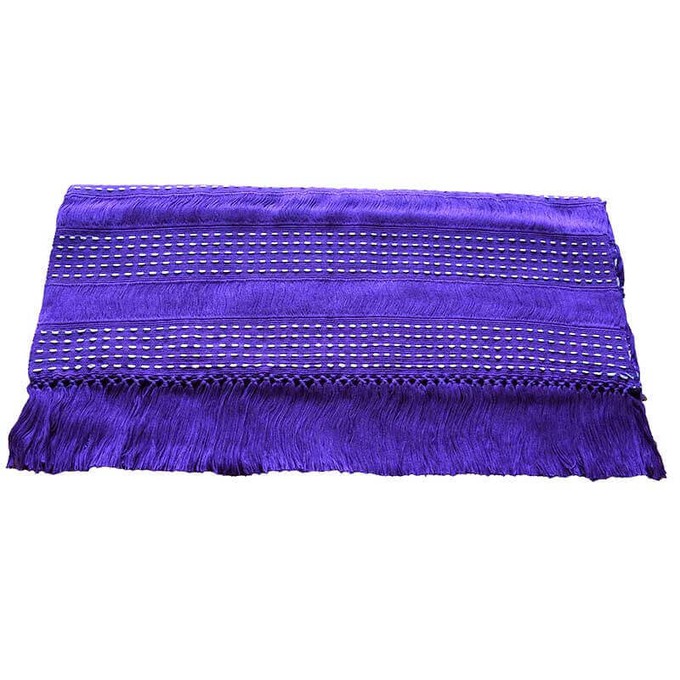 Table Runner Lilac - 68" x 17" - Handmade of Cotton and Fair from Quetzal Artisan