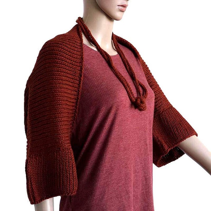 Bolero Scarf Bordeaux - Alpaca Wool & Pima Cotton - Stylish from Quetzal Artisan