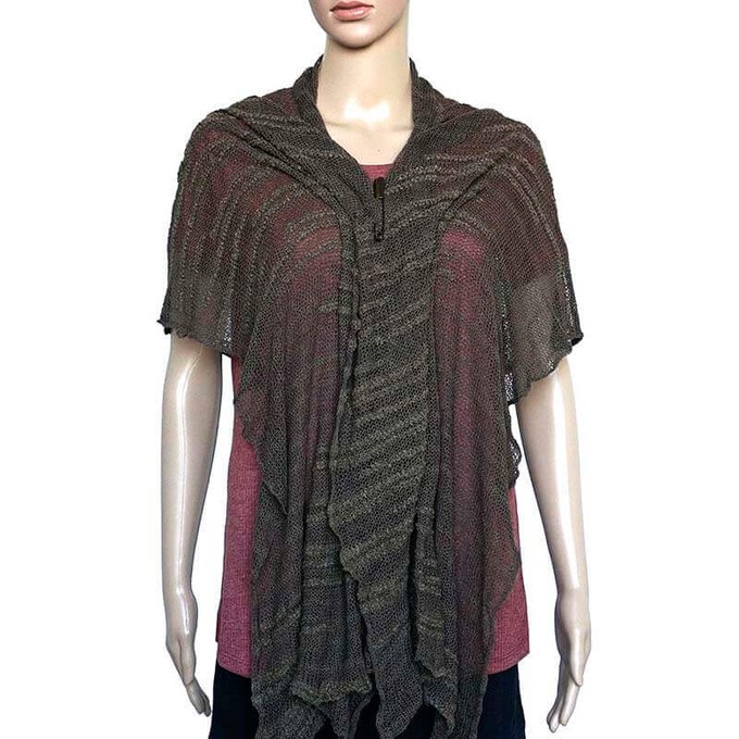 Shawl Moss Green - Pima Cotton and Bamboo - Lightweight from Quetzal Artisan