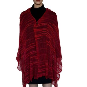 Shawl Crimson Red - Bamboo and Pima Cotton - Lightweight from Quetzal Artisan
