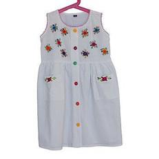 Cotton Dress Zinnias 8 - Ages 2-3 years - Pretty and Fairtrade from Quetzal Artisan